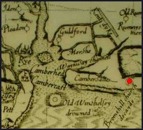 Broomhill East Sussex - A map from the 1600's